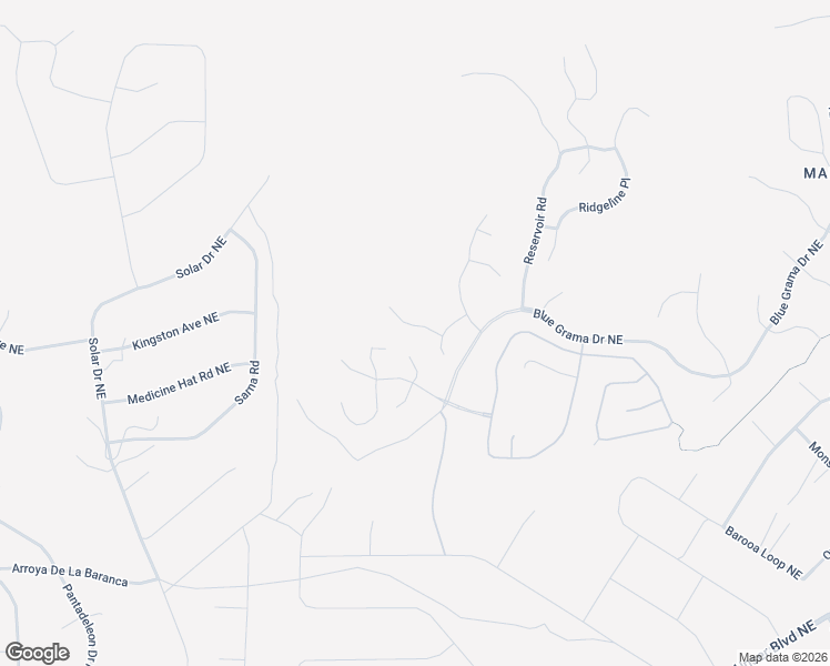 map of restaurants, bars, coffee shops, grocery stores, and more near 5624 Upland Meadows Road in Rio Rancho