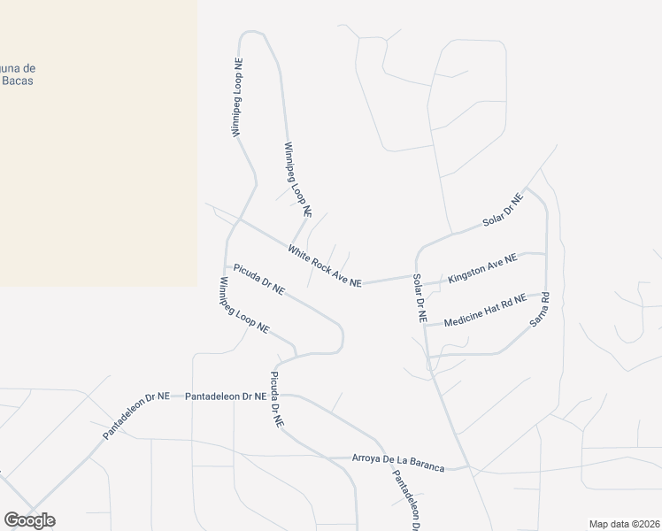 map of restaurants, bars, coffee shops, grocery stores, and more near White Rock Avenue Northeast in Rio Rancho