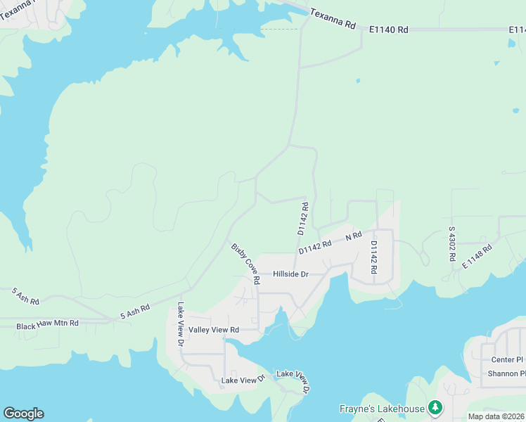 map of restaurants, bars, coffee shops, grocery stores, and more near 114501 South 4295 Road in Porum