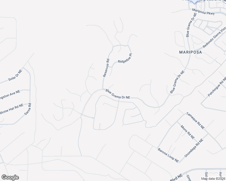 map of restaurants, bars, coffee shops, grocery stores, and more near 1900 Ridge Court in Rio Rancho