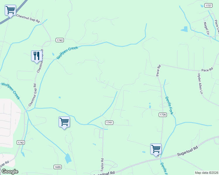map of restaurants, bars, coffee shops, grocery stores, and more near 31 Kayla Susan Road in Hendersonville