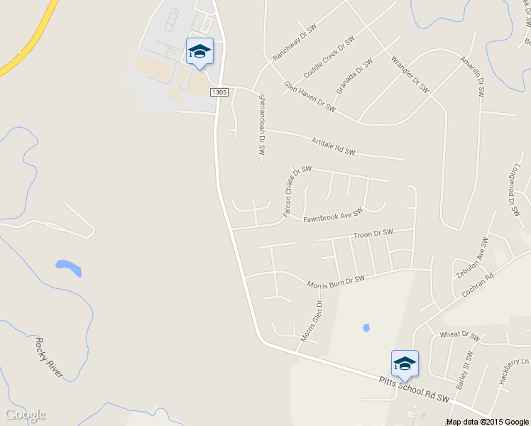map of restaurants, bars, coffee shops, grocery stores, and more near 4576 Sunchase Court Southwest in Concord