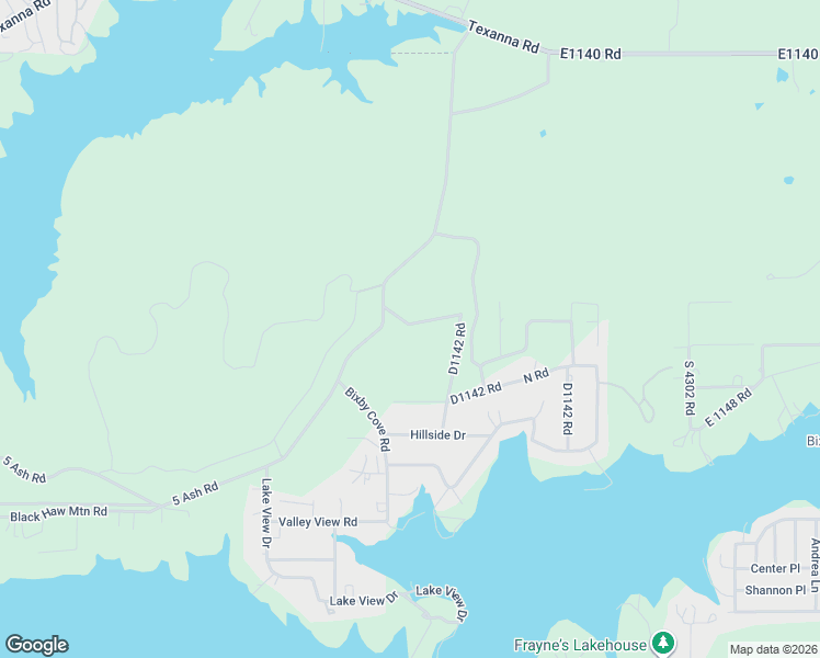 map of restaurants, bars, coffee shops, grocery stores, and more near 114501 South 4295 Road in Porum