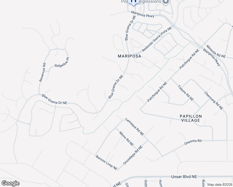 map of restaurants, bars, coffee shops, grocery stores, and more near 2406 Desert Zinnia Road in Rio Rancho