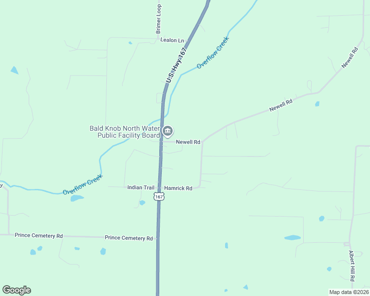 map of restaurants, bars, coffee shops, grocery stores, and more near 126 Newell Road in Bald Knob