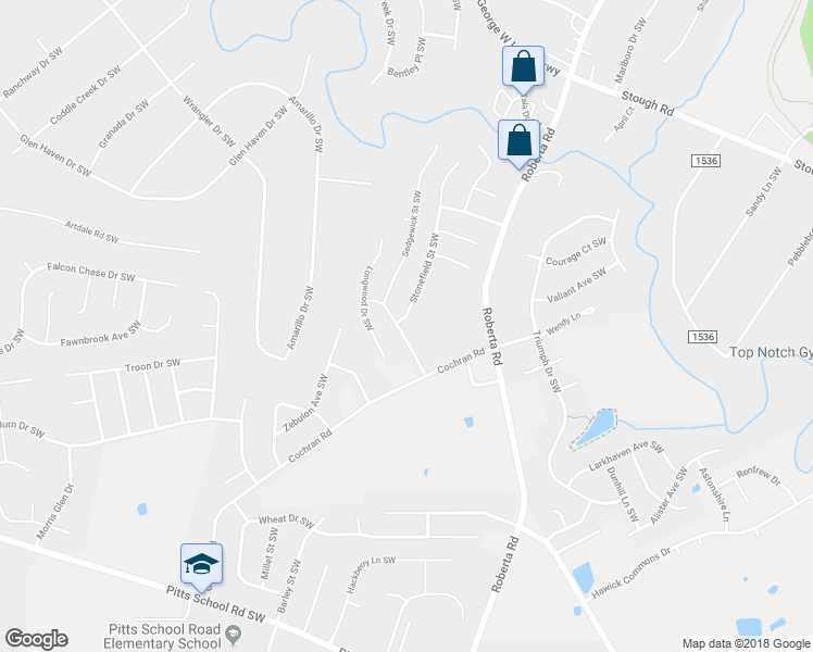 map of restaurants, bars, coffee shops, grocery stores, and more near 4465 Greystone Drive Southwest in Concord