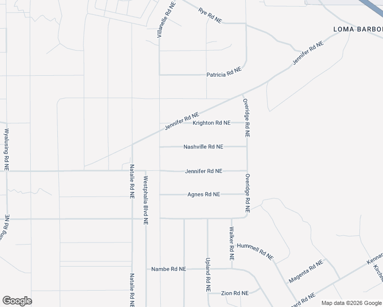 map of restaurants, bars, coffee shops, grocery stores, and more near Jennifer Road Northeast in Rio Rancho