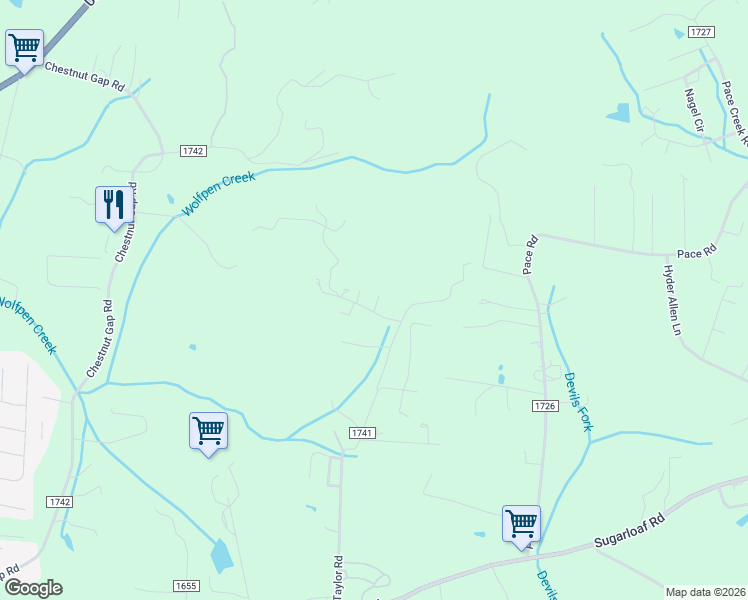 map of restaurants, bars, coffee shops, grocery stores, and more near 48 Lynn Estate Road in Hendersonville