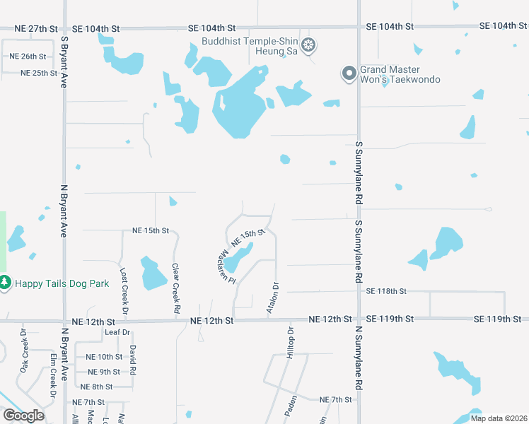 map of restaurants, bars, coffee shops, grocery stores, and more near 2608 NE 16th Street in Moore