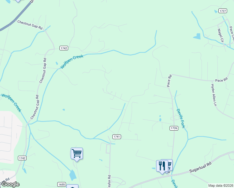 map of restaurants, bars, coffee shops, grocery stores, and more near 31 Kayla Susan Road in Hendersonville