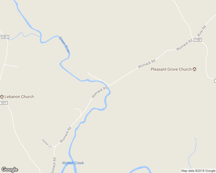 map of restaurants, bars, coffee shops, grocery stores, and more near Womack Road in Mill Spring
