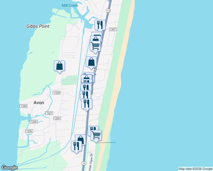 map of restaurants, bars, coffee shops, grocery stores, and more near 40319 Gulls Cry Road in Avon