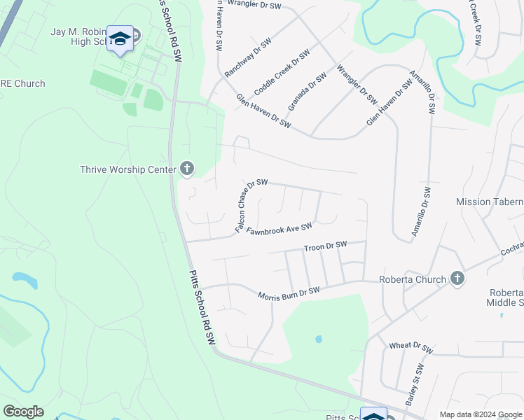 map of restaurants, bars, coffee shops, grocery stores, and more near 4313 Windjammer Court Southwest in Concord