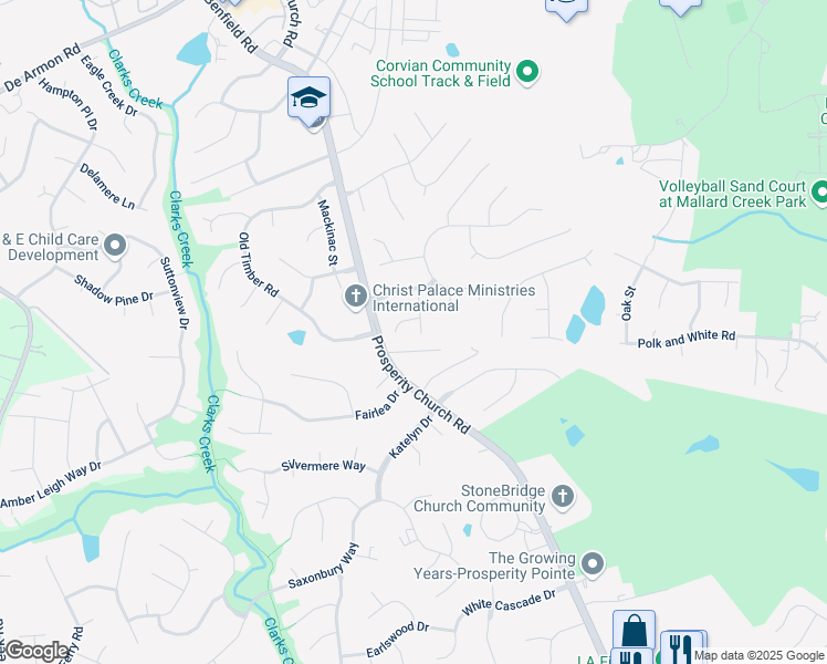 map of restaurants, bars, coffee shops, grocery stores, and more near 10223 Ingleton Court in Charlotte