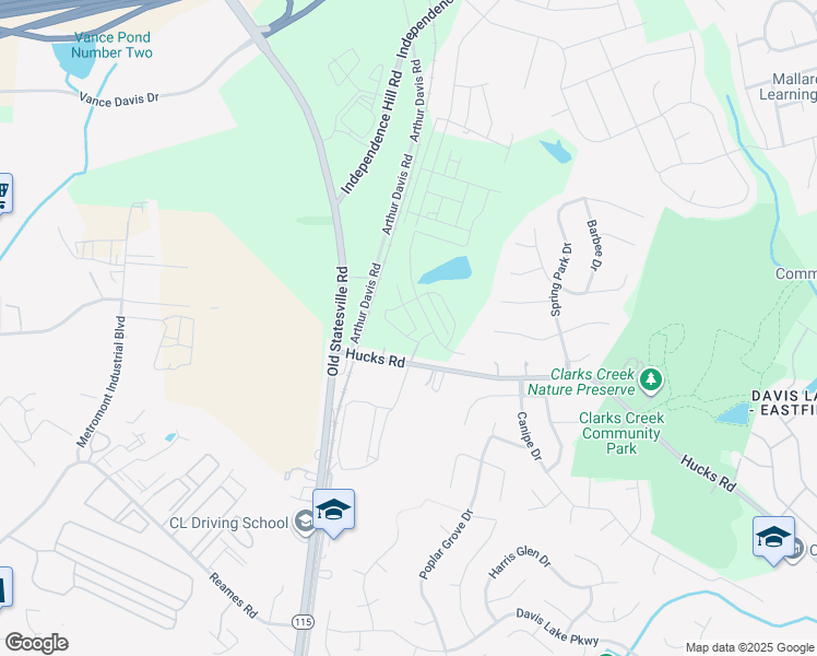 map of restaurants, bars, coffee shops, grocery stores, and more near 6429 Eastfield Road in Charlotte