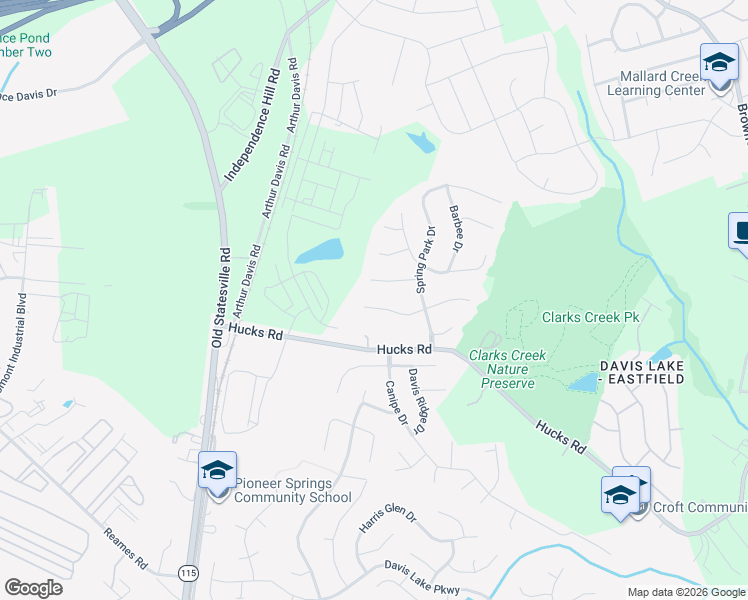 map of restaurants, bars, coffee shops, grocery stores, and more near 5826 Branthurst Drive in Charlotte