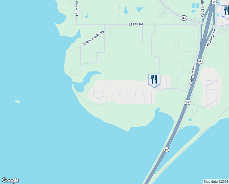 map of restaurants, bars, coffee shops, grocery stores, and more near 402 RR 6 in Eufaula