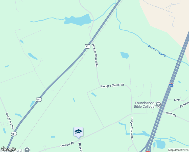 map of restaurants, bars, coffee shops, grocery stores, and more near 2648 Hodges Chapel Road in Dunn