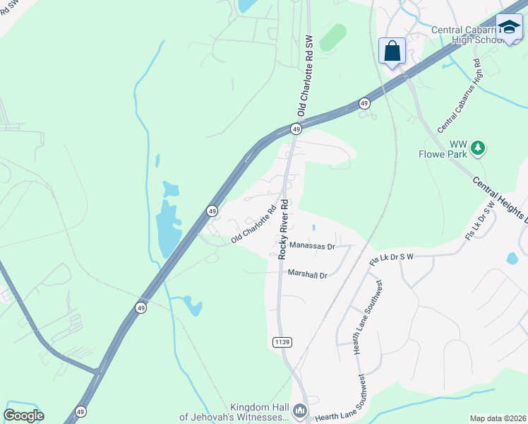 map of restaurants, bars, coffee shops, grocery stores, and more near 107 Boxwood Road in Concord