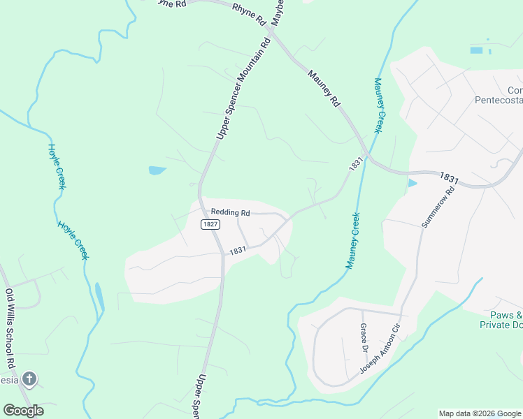 map of restaurants, bars, coffee shops, grocery stores, and more near 209 Redding Road in Stanley