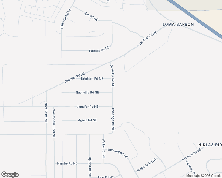 map of restaurants, bars, coffee shops, grocery stores, and more near 6525 Nagoya Road Northeast in Rio Rancho