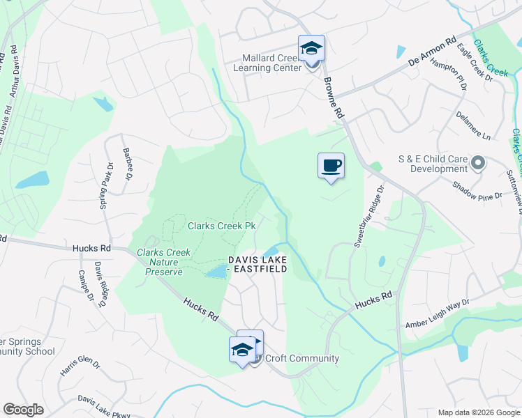 map of restaurants, bars, coffee shops, grocery stores, and more near 11025 Clarkview Court in Charlotte