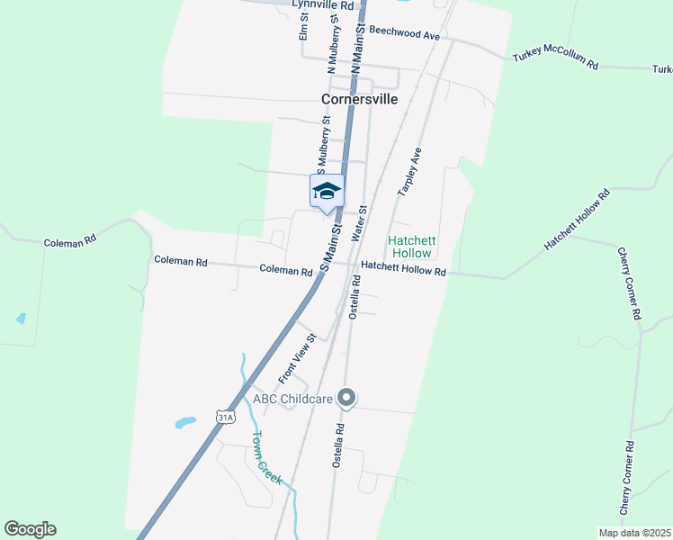 map of restaurants, bars, coffee shops, grocery stores, and more near 402 South Main Street in Cornersville