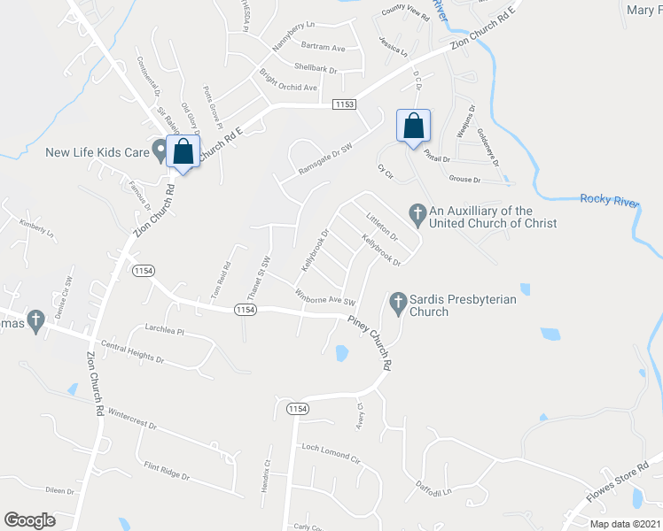 map of restaurants, bars, coffee shops, grocery stores, and more near 726 Cheswick Avenue in Concord