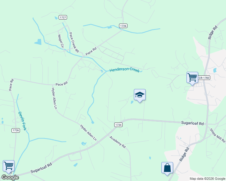 map of restaurants, bars, coffee shops, grocery stores, and more near 444 Calloway Lane in Hendersonville