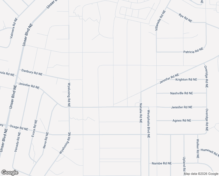 map of restaurants, bars, coffee shops, grocery stores, and more near Wooden Road Northeast in Rio Rancho