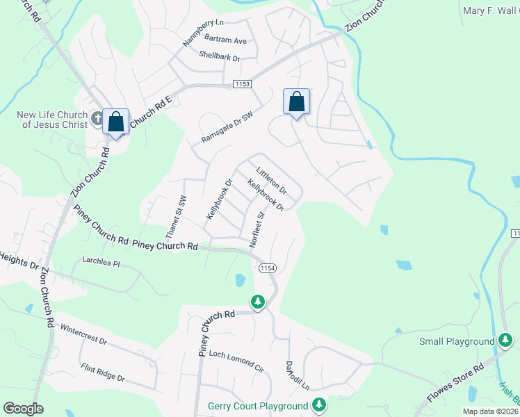 map of restaurants, bars, coffee shops, grocery stores, and more near 4432 Norfleet Street in Concord