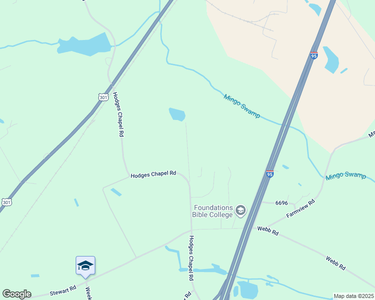 map of restaurants, bars, coffee shops, grocery stores, and more near Pilgrims View Lane in Harnett County