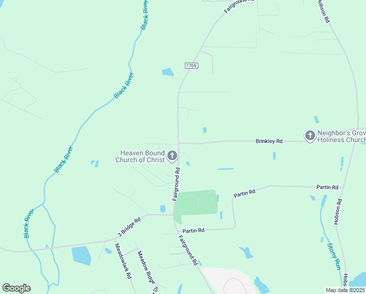 map of restaurants, bars, coffee shops, grocery stores, and more near 5311 Fairground Road in Dunn