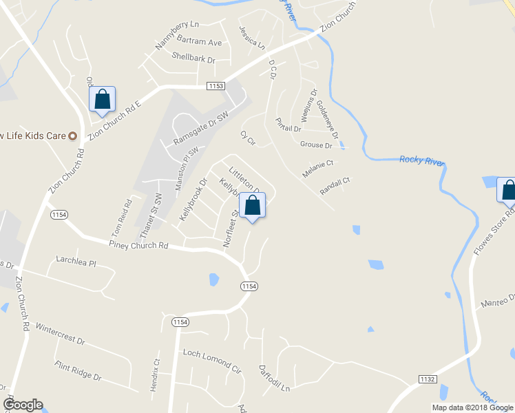 map of restaurants, bars, coffee shops, grocery stores, and more near 4041 Kellybrook Drive in Concord