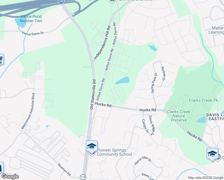 map of restaurants, bars, coffee shops, grocery stores, and more near 6318 Canley Way in Charlotte