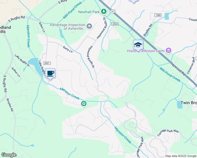 map of restaurants, bars, coffee shops, grocery stores, and more near 606 Goldview Drive in Hendersonville