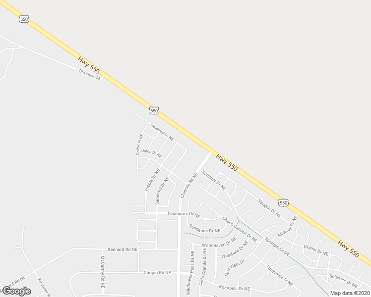 map of restaurants, bars, coffee shops, grocery stores, and more near 5720 Sandoval Drive Northeast in Rio Rancho