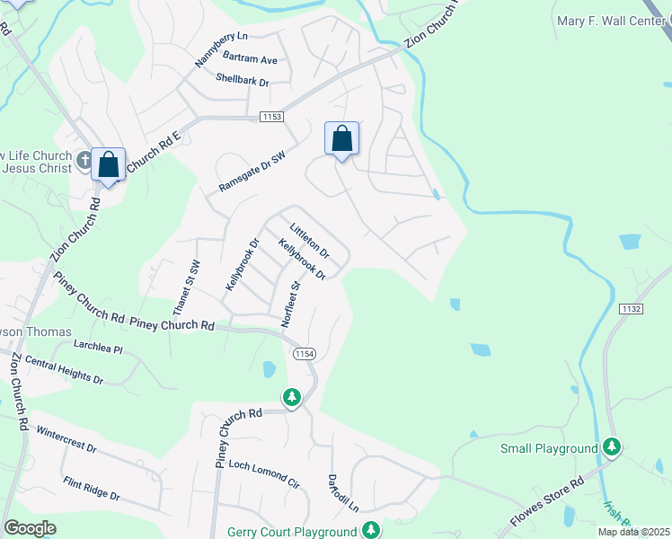 map of restaurants, bars, coffee shops, grocery stores, and more near 956 Littleton Drive in Concord