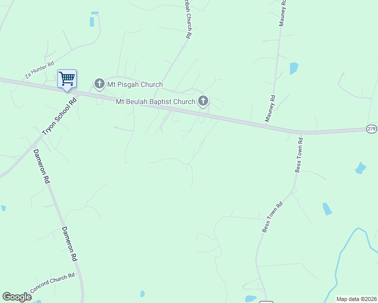 map of restaurants, bars, coffee shops, grocery stores, and more near 200 Young Road in Bessemer City