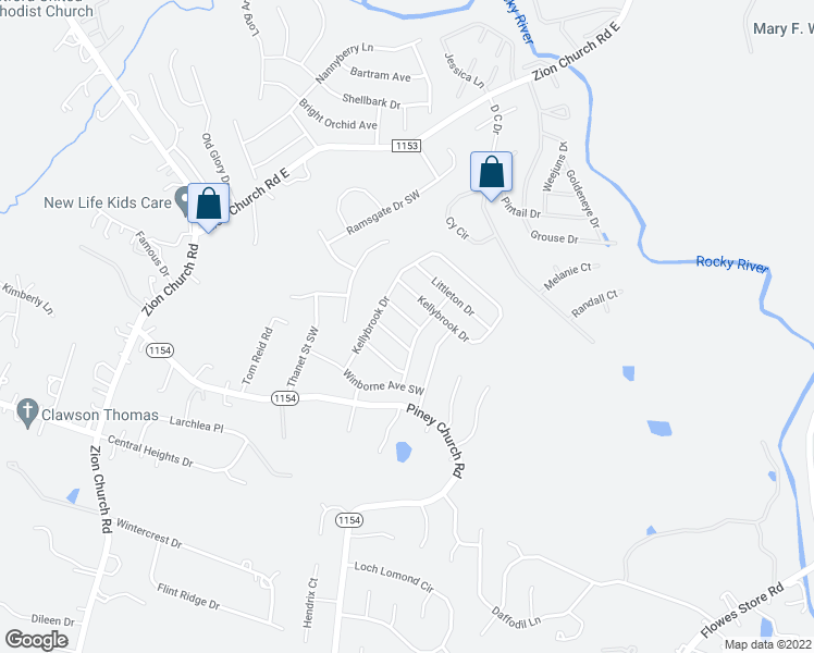map of restaurants, bars, coffee shops, grocery stores, and more near 832 Chastain Avenue in Concord