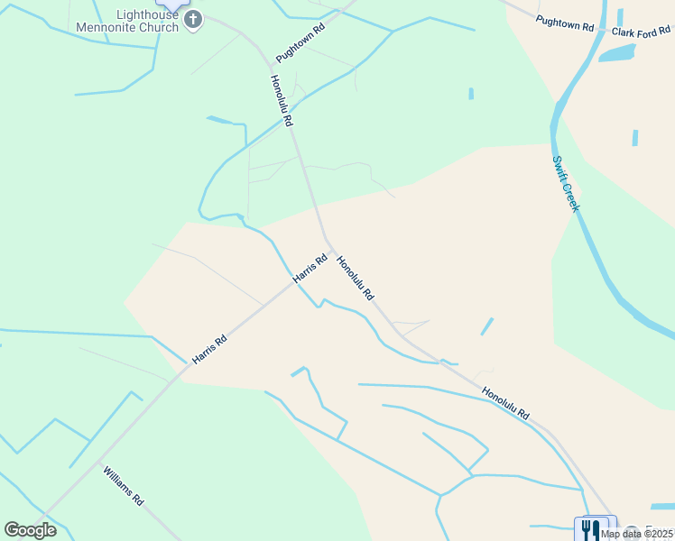 map of restaurants, bars, coffee shops, grocery stores, and more near 751 Honolulu Road in Vanceboro