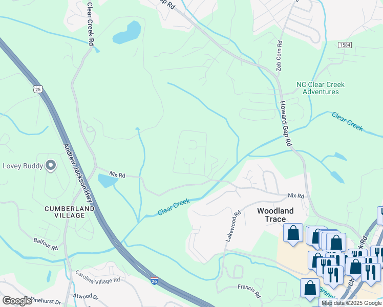 map of restaurants, bars, coffee shops, grocery stores, and more near 330 Greystone Drive in Hendersonville