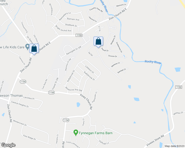 map of restaurants, bars, coffee shops, grocery stores, and more near 4041 Kellybrook Drive in Concord