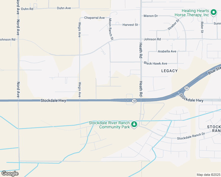 map of restaurants, bars, coffee shops, grocery stores, and more near 16459 Paraduxx Court in Bakersfield