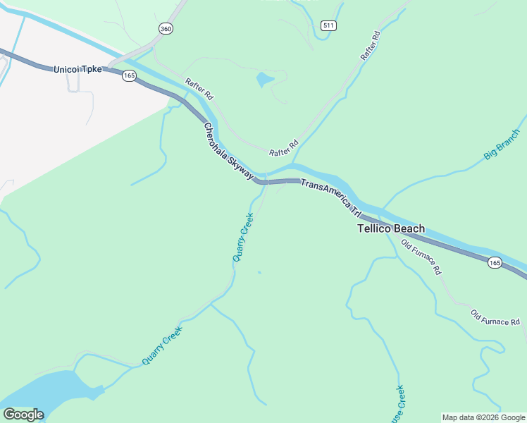 map of restaurants, bars, coffee shops, grocery stores, and more near 1536 Cherohala Skyway in Tellico Plains