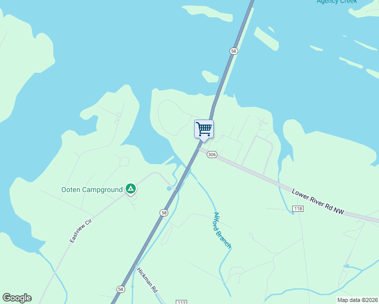 map of restaurants, bars, coffee shops, grocery stores, and more near 3677 Tennessee 58 in Georgetown