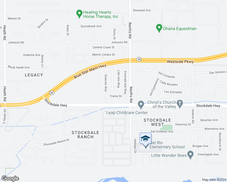 map of restaurants, bars, coffee shops, grocery stores, and more near 14619 Madison Michelle Way in Bakersfield
