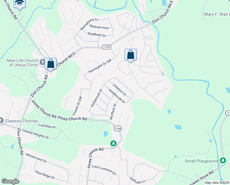 map of restaurants, bars, coffee shops, grocery stores, and more near 838 Littleton Drive in Concord