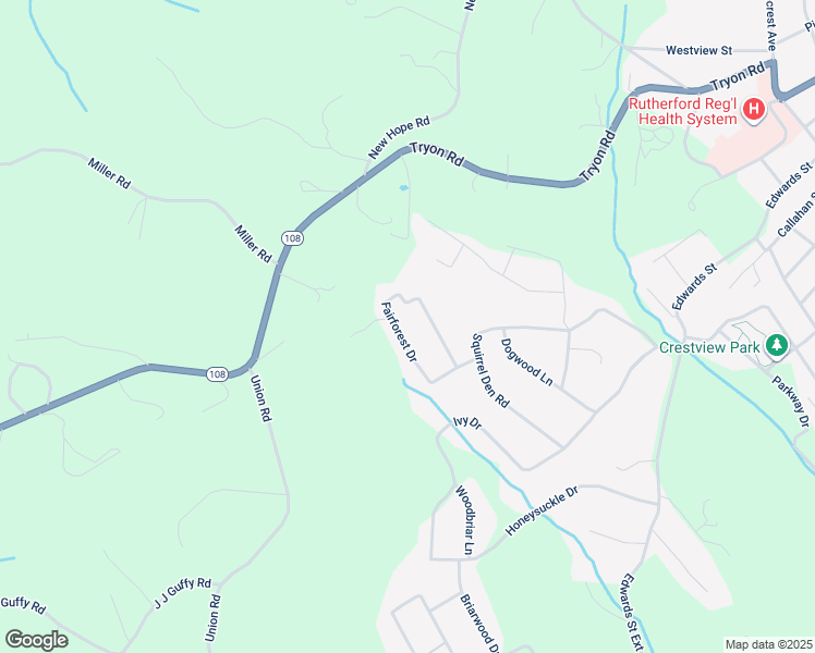 map of restaurants, bars, coffee shops, grocery stores, and more near 226 Fairforest Drive in Rutherfordton
