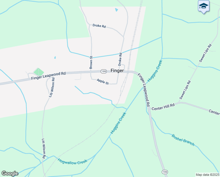 map of restaurants, bars, coffee shops, grocery stores, and more near 168 Apple Street in Finger
